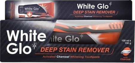 Atos Pasta do zębów White Glo Deep Stain Remover Charcoal 150g