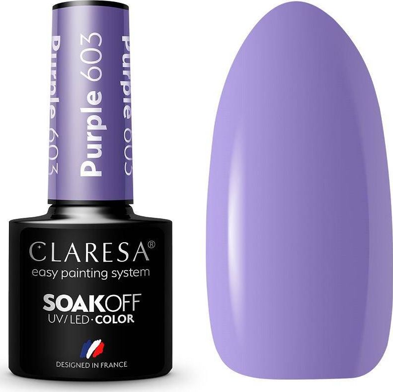 Claresa Claresa Soak Off UV/LED Purple lakier hybrydowy 603 5g