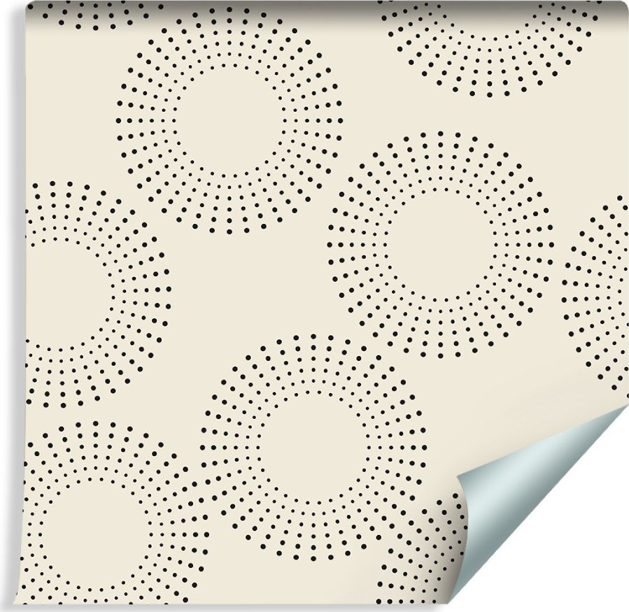 Muralo Tapeta GEOMETRYCZNA - Kropkowane Okręgi