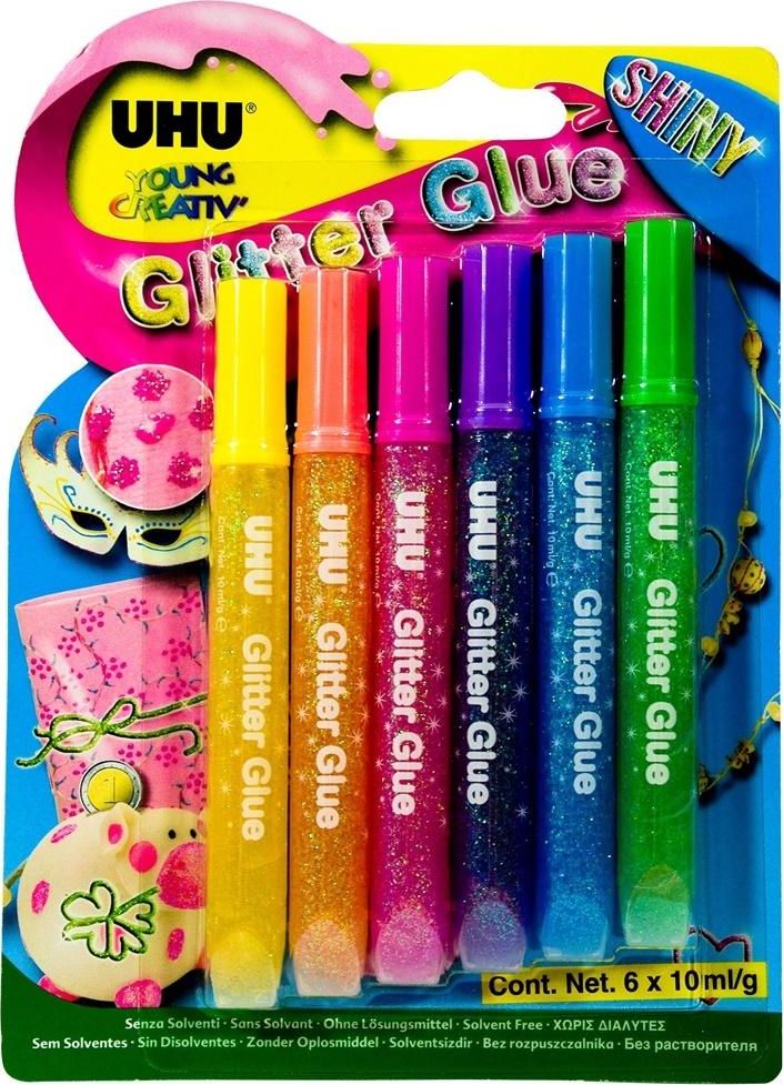 UHU Klej brokatowy Creative Glitter 6 kolorów UHU