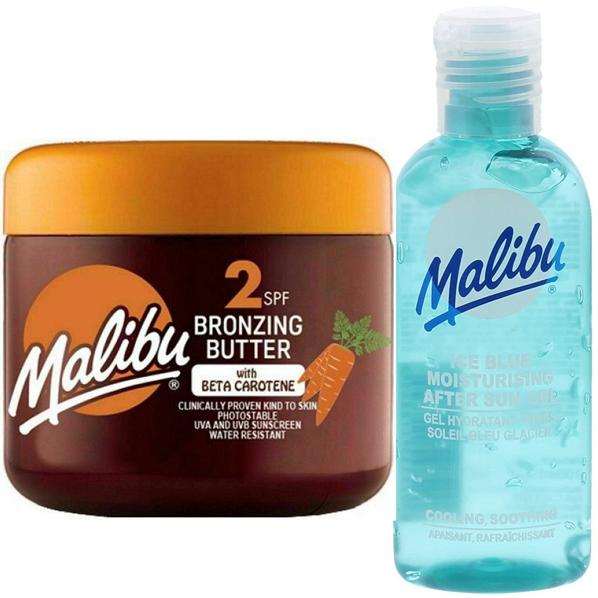 Malibu Masło Przyspieszające SPF2 + Żel Po Opalaniu 100ml