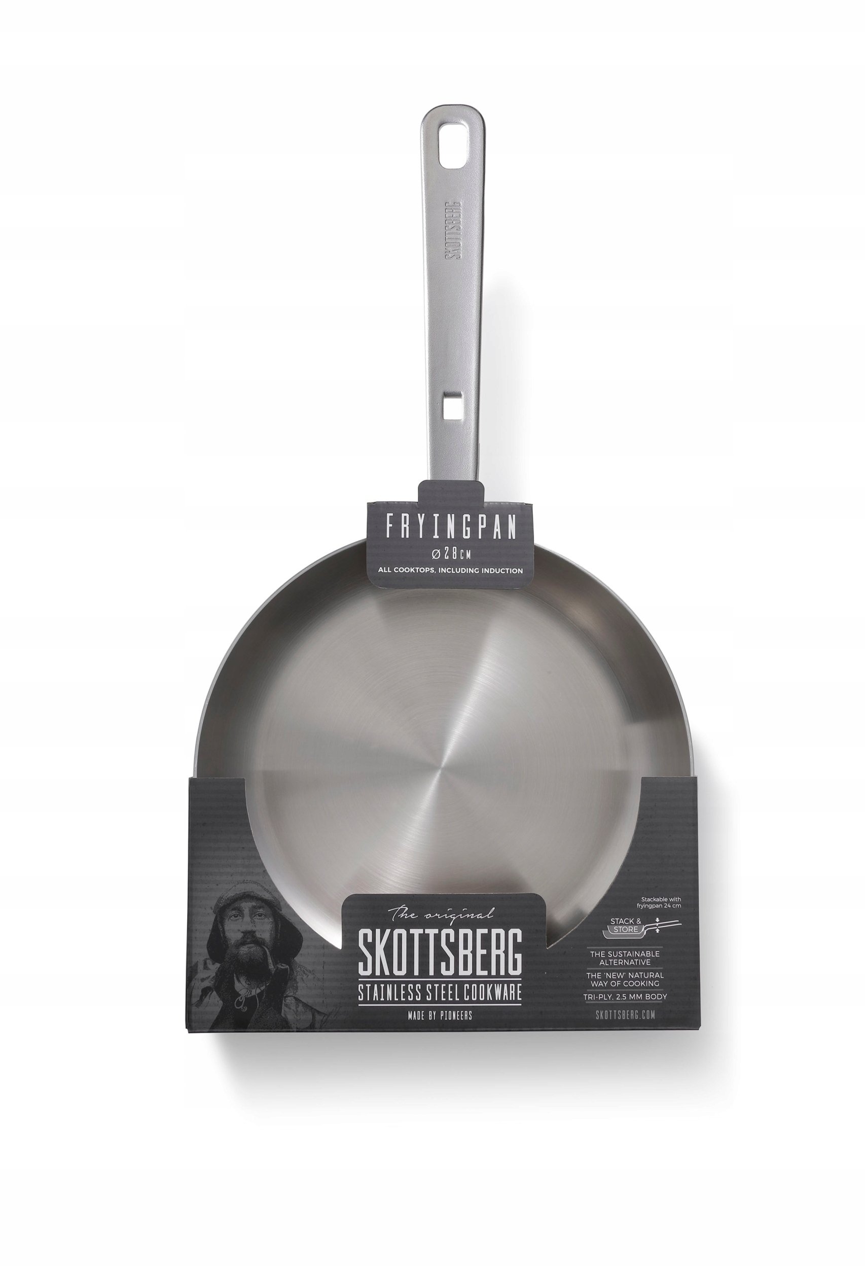 Patelnia Miele SKOTTSBERG STAILNESS STEEL PATELNIA 28 CM stal nierdzewna