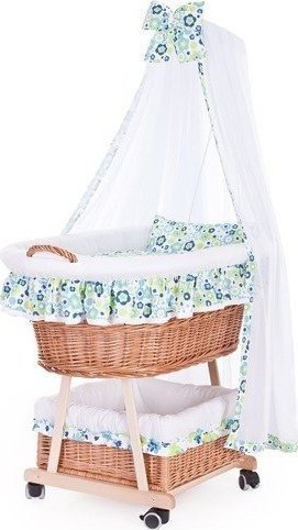 WickerPL BABY ŁÓŻECZKO WIKLINOWE DLA NIEMOWLĄT 90X53 H30 CM