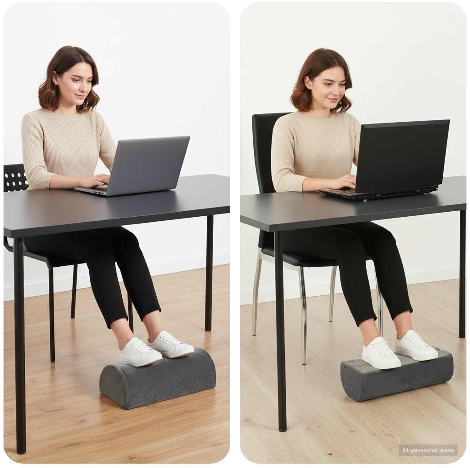 vidaXL Poduszka na podnóżek Gładki Szary