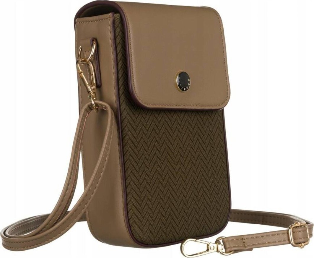 Peterson Mini torebka-portfel ze skóry ekologicznej z ozdobnym panelem - Peterson NoSize