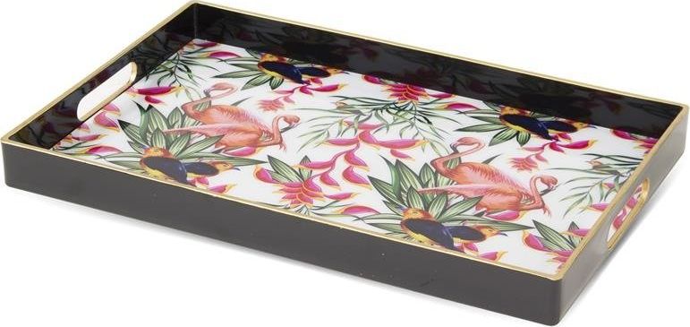 Art-Pol Taca Ozdobna Flamingi Prostokątna 3,5x40x26cm