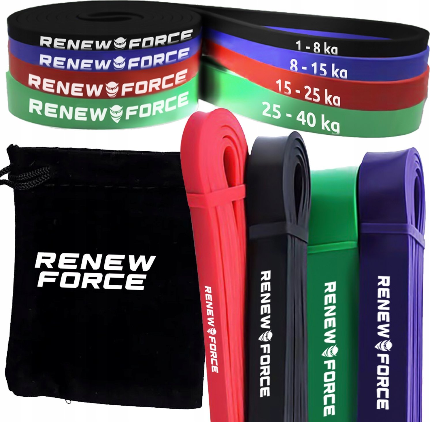 GUMY TRENINGOWE ZESTAW 4 GRUBYCH GUM TB3