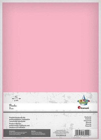 Titanum Pianka A4 5szt. jasnoróżowa