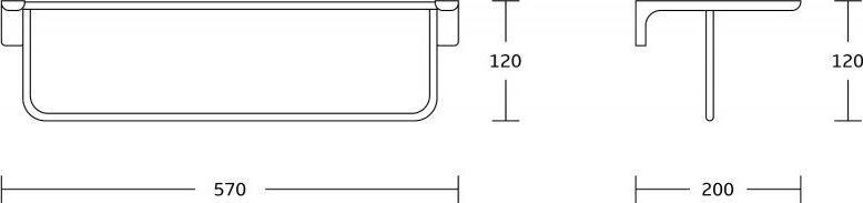 Mexen Mexen Lea półka na ręcznik, złota - 7026020-50