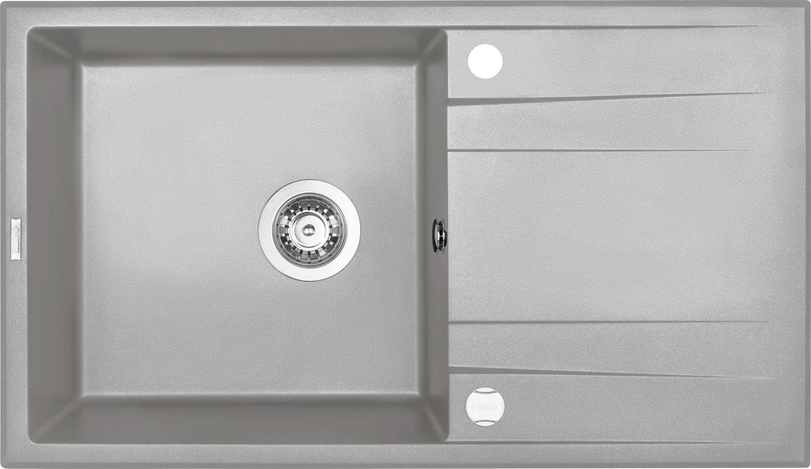 Zlewozmywak Deante ZLEW. ERIDAN SZARY METALIK GRANIT 1K Z/O 860x500x190 + SPACE SAVER