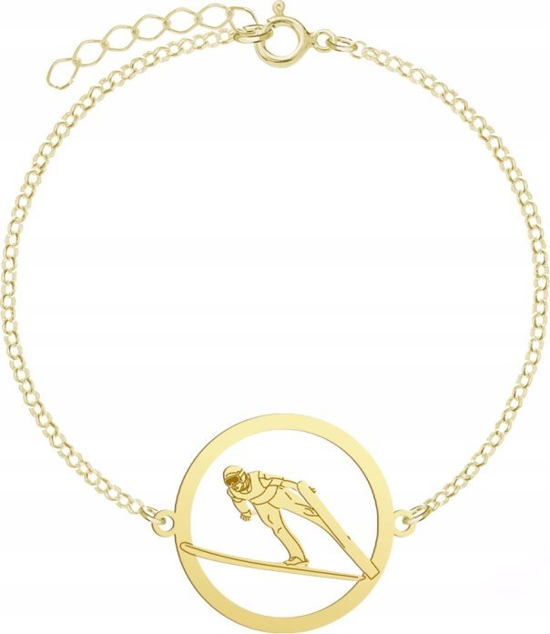 Radziszewska Jewellery Pozłacana Bransoletka Skoki narciarskie GRAWER