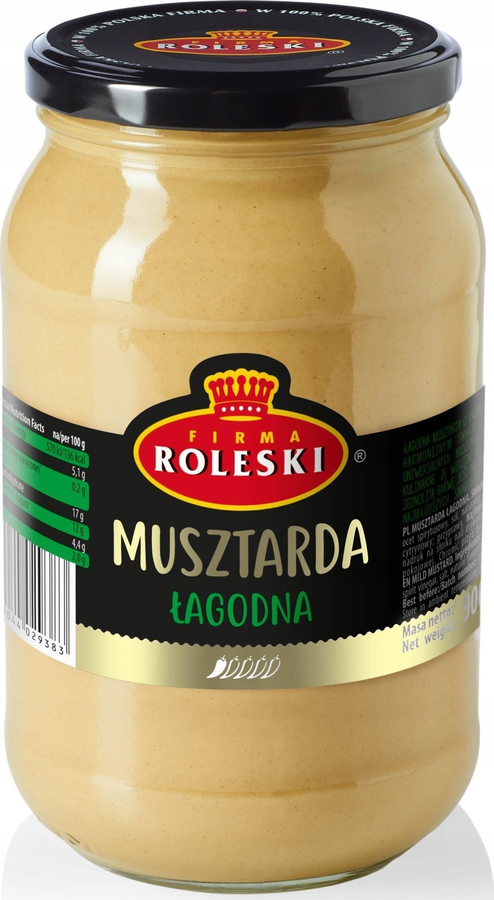 Roleski Roleski Musztarda łagodna 1L
