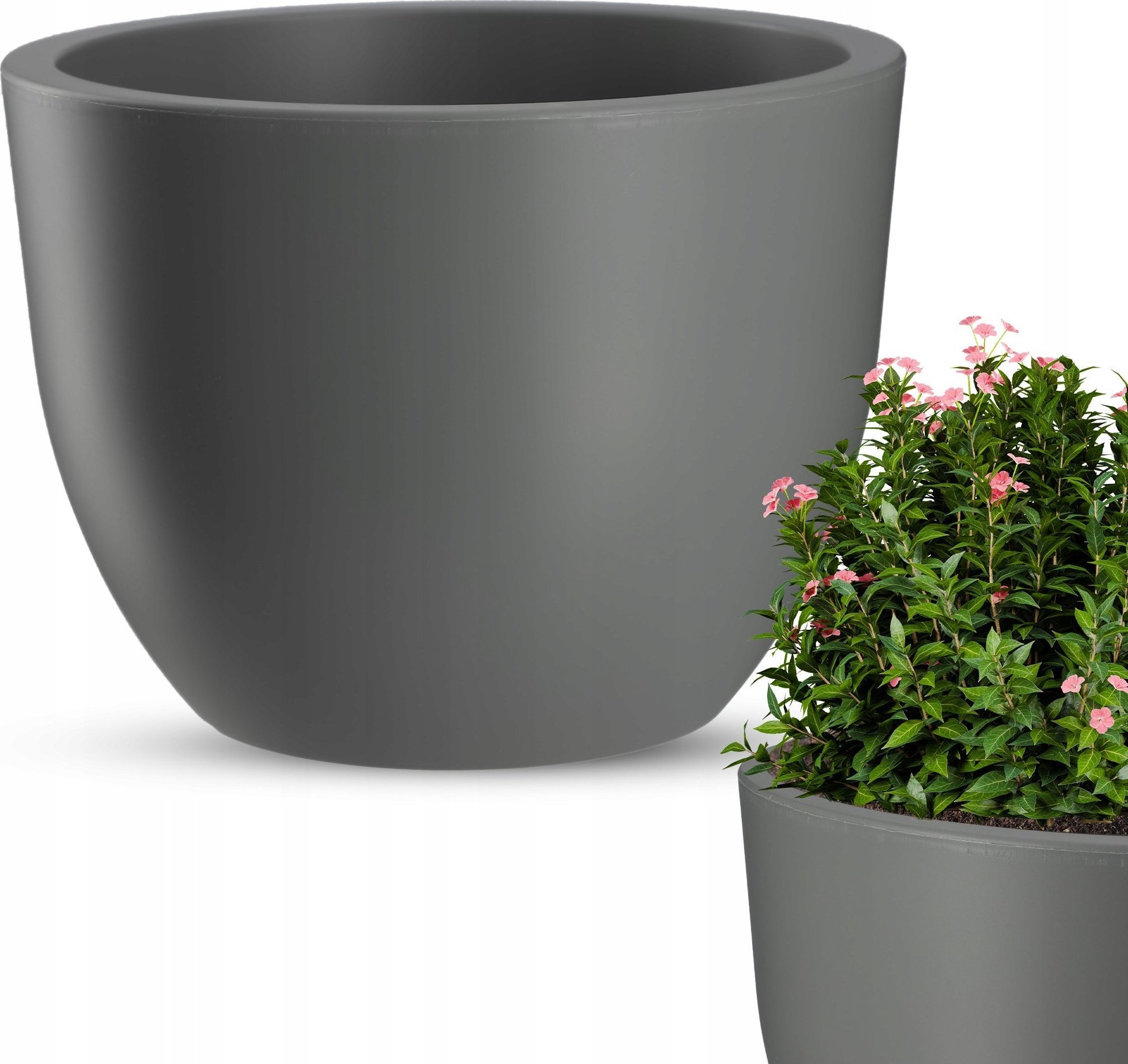 Kadax KADAX Doniczka Donica Osłonka 30cm Szara Matowa