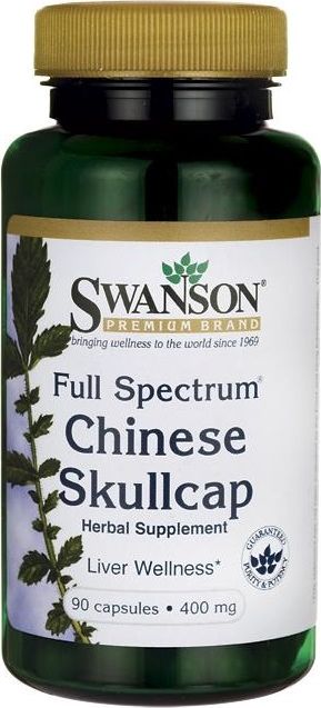 Swanson Swanson - Chinese Skullcap (Tarczyca Bajkalska), 400mg, 90 kapsułek