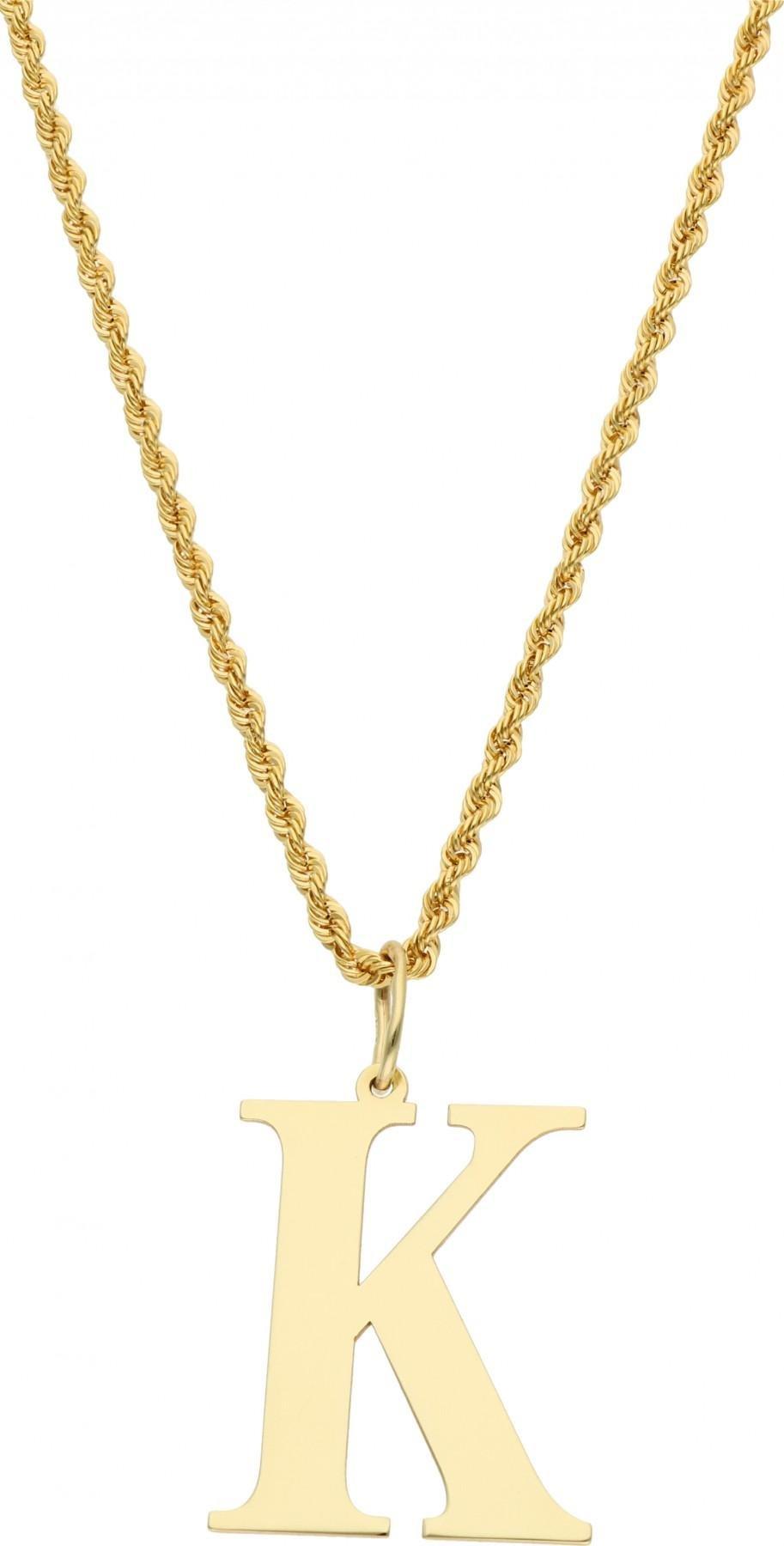 Rosanto Duża złota zawieszka literka K 585 14k