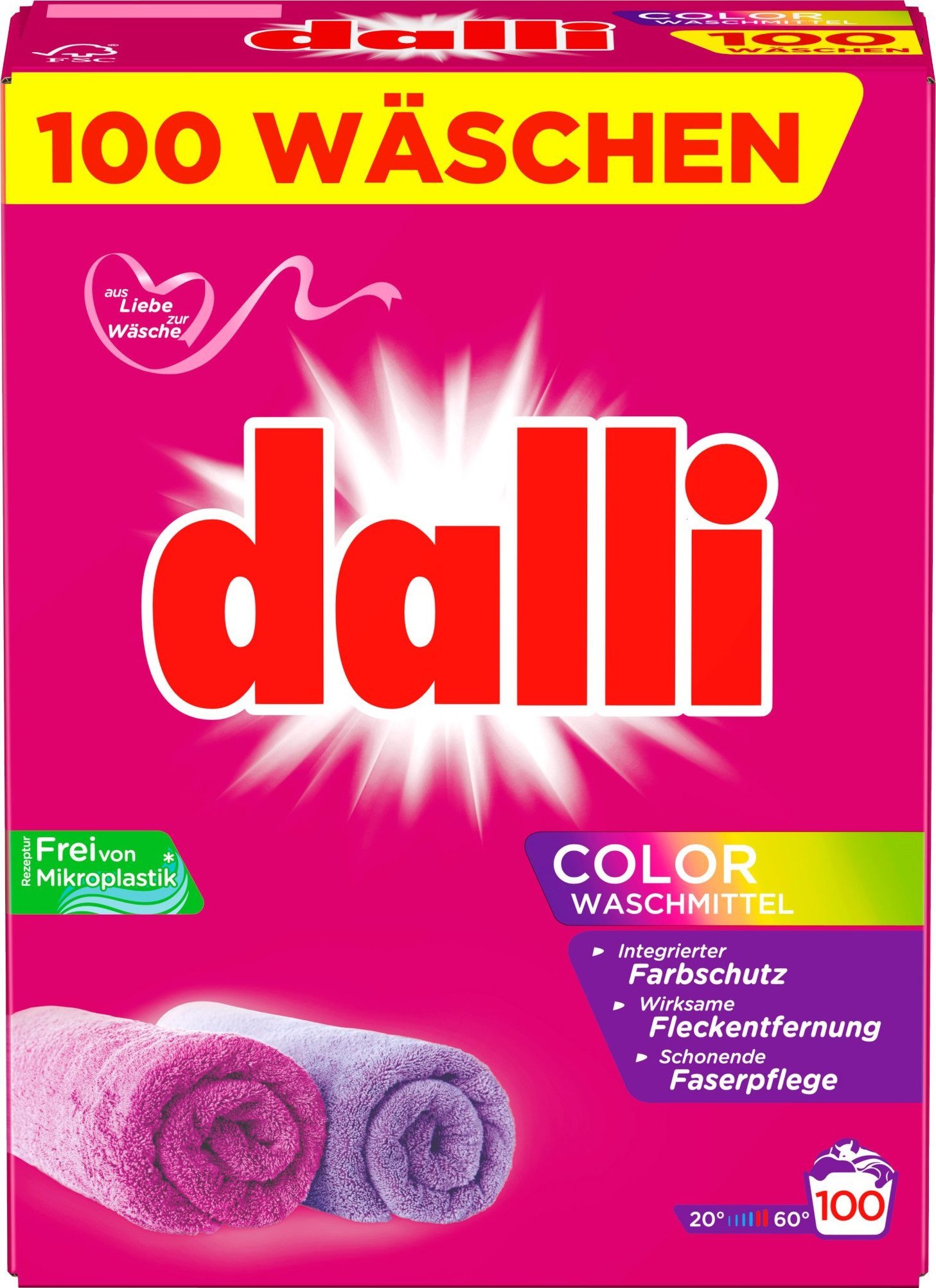 Płyn do płukania DALLI Proszek do prania DALLI Color 100 prań 6,5 kg