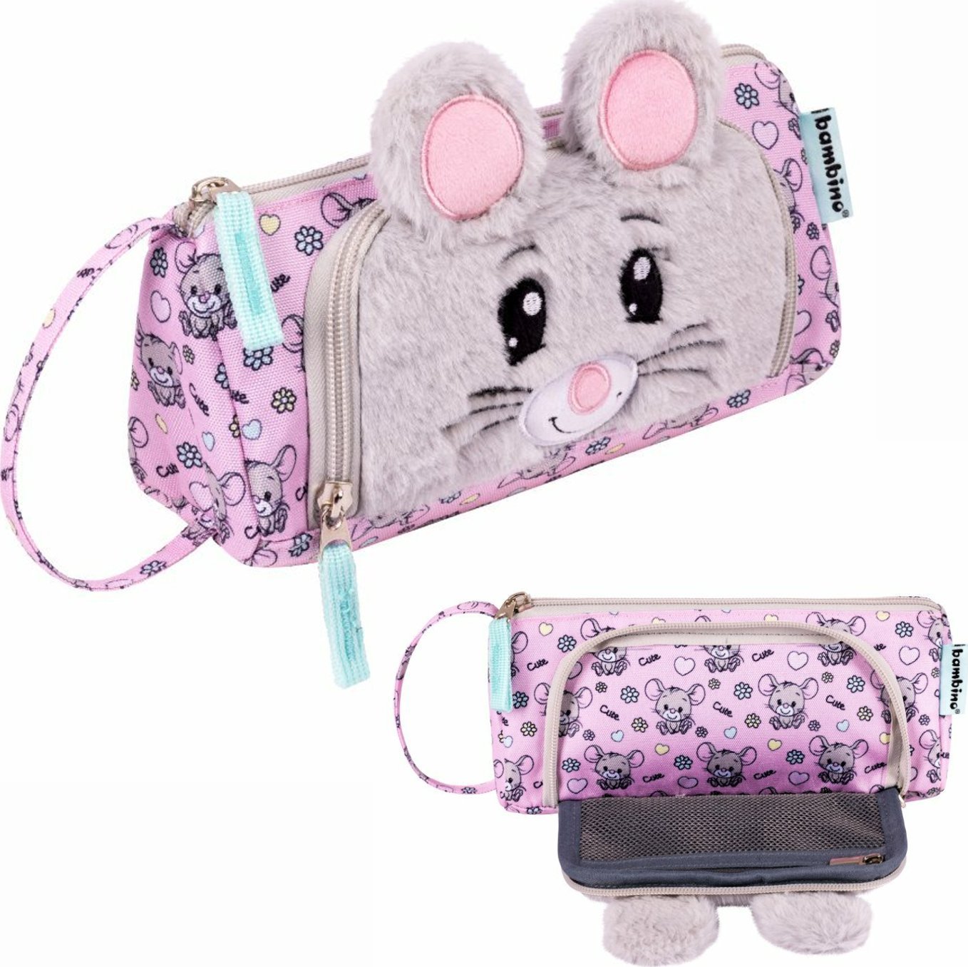 Piórnik Derform Piórnik saszetka trójkątna Bambino Mouse Mysz