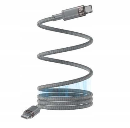 Kabel USB Pan i Pani Gadżet USB-C - USB-C 1 m Szary (CA172C)