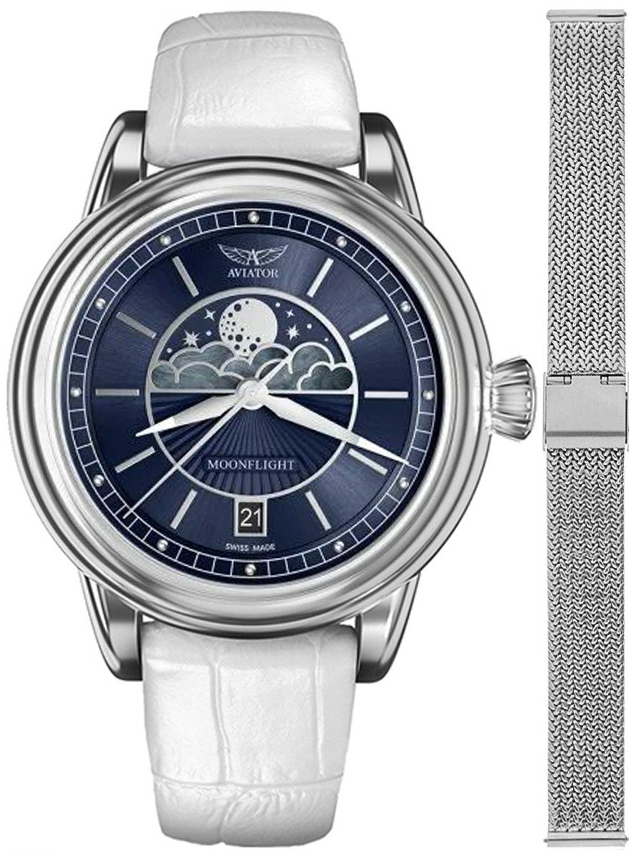 Zegarek damski Aviator V.1.33.0.255.4.WM-SET srebrny