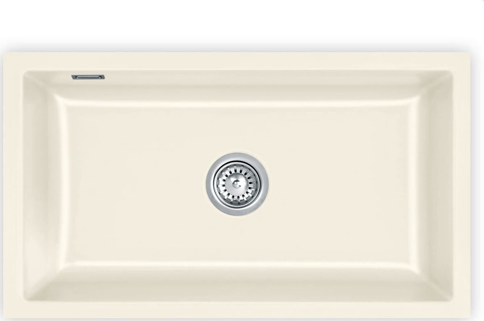 Zlewozmywak SYSTEMCERAM Systemceram Mera 80 U Magnolia, zlewozmywak ceramiczny, korek manualny