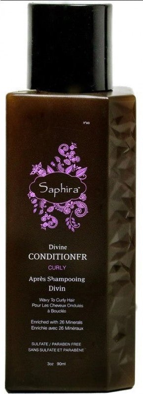 Inoar Saphira Divine Conditioner intensyviai drėkinantis kondicionierius besipučiantiems, besigarbanojantiems plaukams, 90 ml