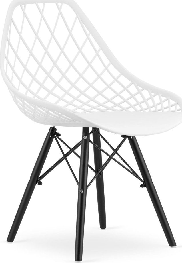 Leobert Krzesło SAKAI - białe / nogi czarne x 1