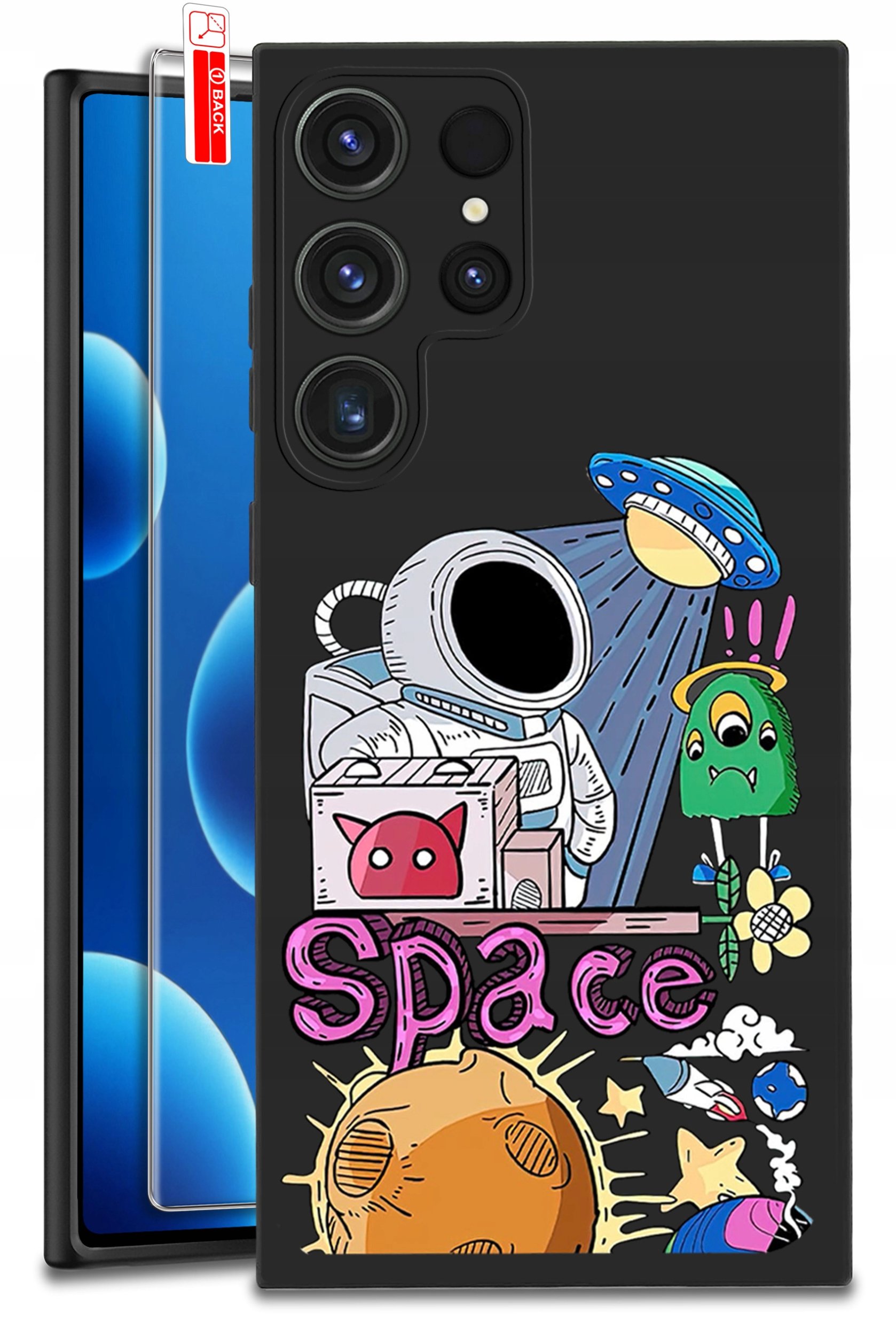 ETUI do Samsung Galaxy S25 Ultra WZORY | SILIKONOWE MATT CASE + SZKŁO 9H