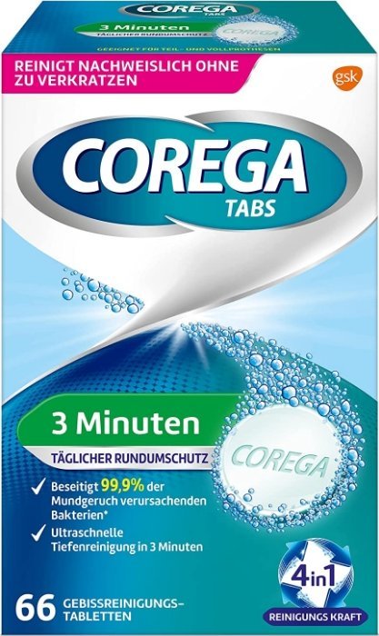 Corega (DE) Corega, Tabletki do protez, 66 sztuki (PRODUKT Z NIEMIEC)