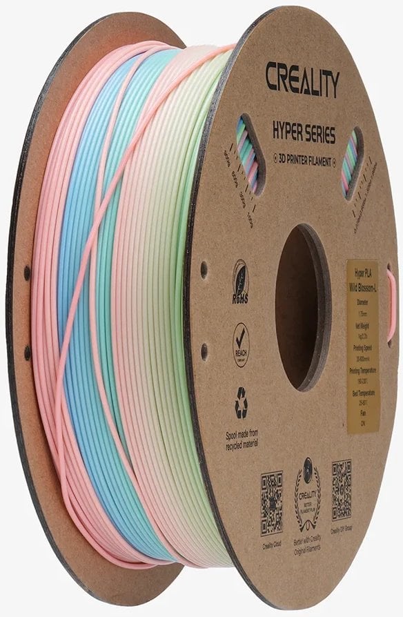 Filament Creality Hyper Rainbow PLA, 1kg, 1.75mm, Wild Blossom-Long (3301010426)