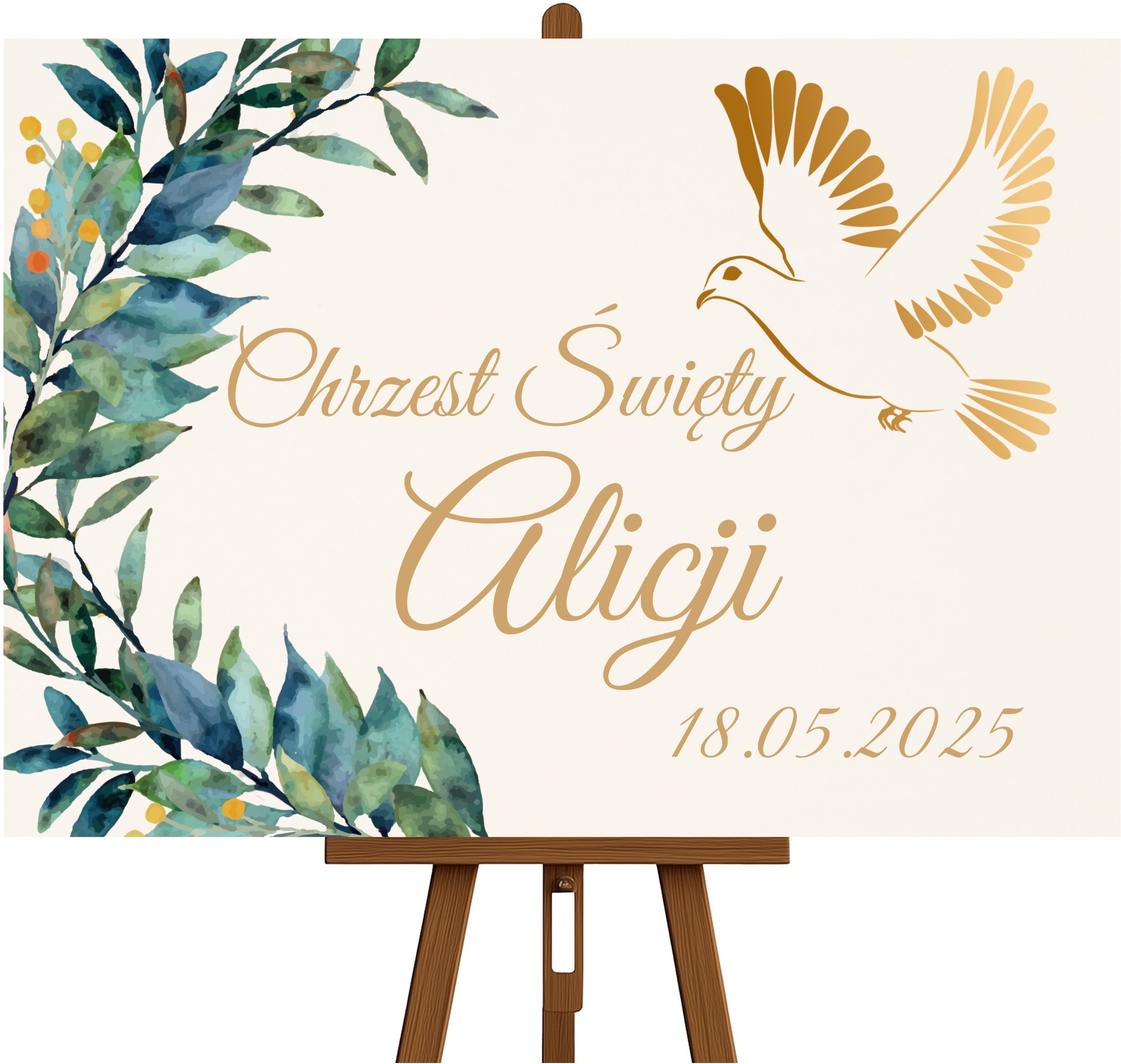 Tablica Powitalna na Chrzest Święty 50x70cm