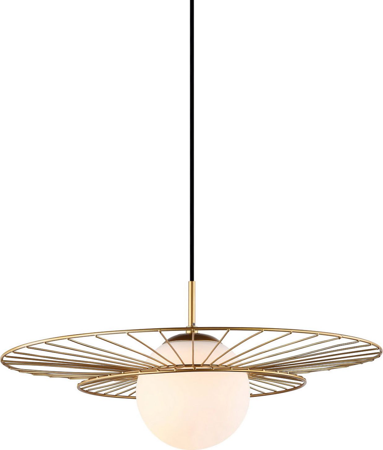 Lampa wisząca Italux Alison nowoczesna czarny (MDM-4001/1 GD)