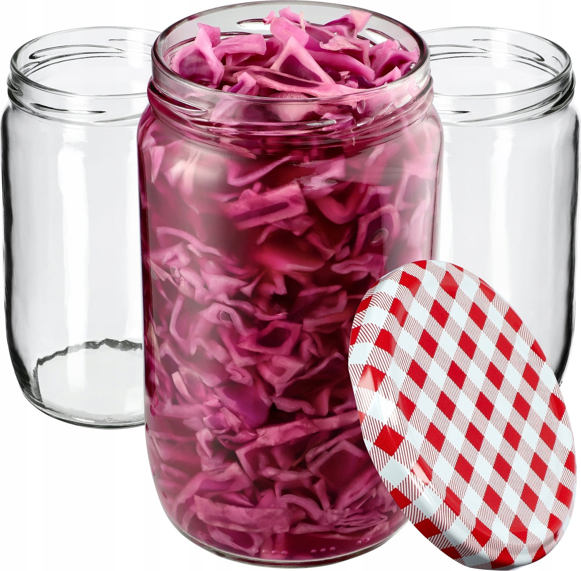 Kadax 64x Słoik Szklany 720ml Na Przetwory Zakrętki fi82