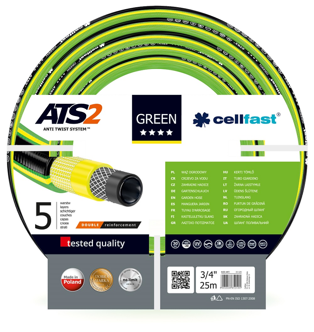 Cellfast Wąż ogrodowy Green 3/4" 25m (15-120)