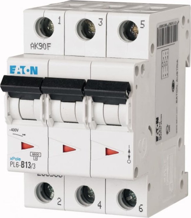 Eaton Wyłącznik nadprądowy 3P B 13A 6kA AC PL6-B13/3 286588