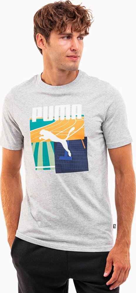 Puma Koszulka męska Puma Graphics Summer Sports Tee II szara 627909 04 S