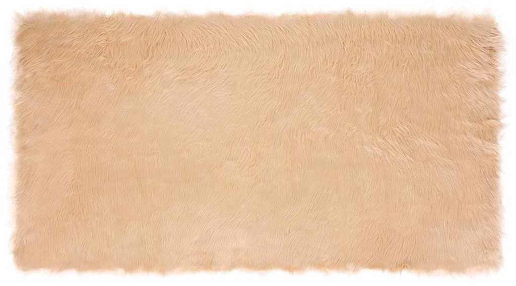 vidaXL Sztuczny dywan owczy beżowy 80 x 150 cm