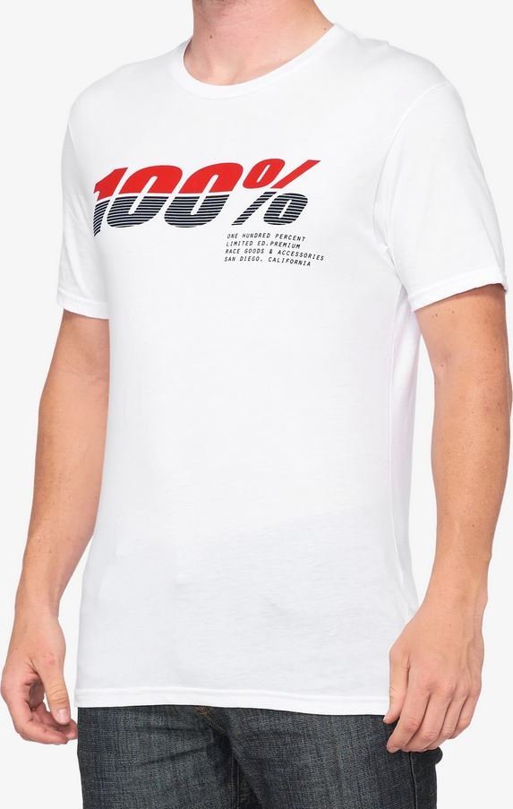 100% T-shirt 100% BRISTOL krótki rękaw white roz. M (NEW)