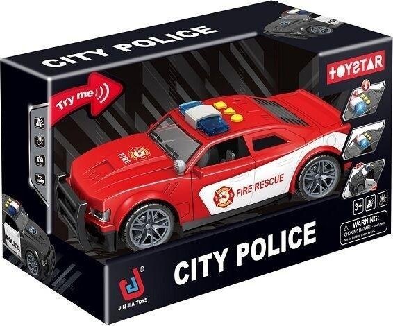 Policja 23cm czerwona ze światłem i dźwiękiem