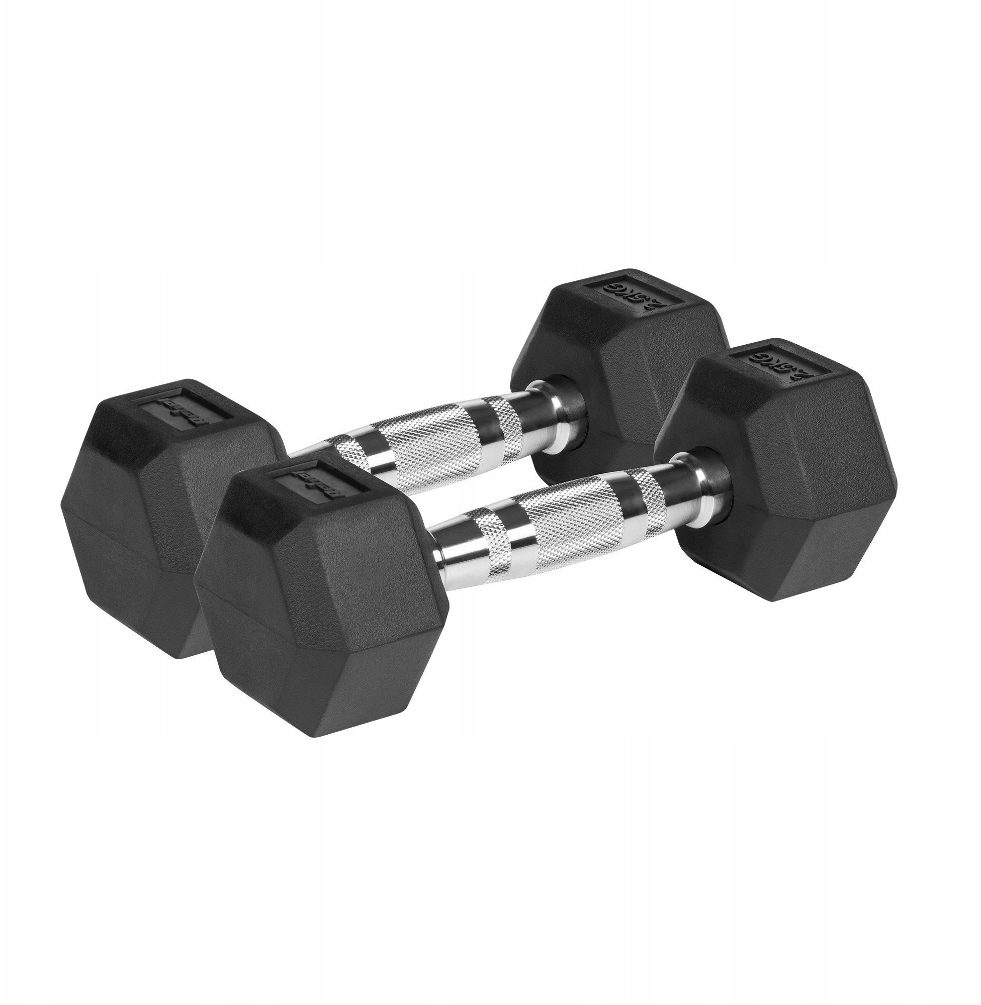 Hantle żeliwne gumowane HEX 2x2.5 kg REBEL ACTIVE