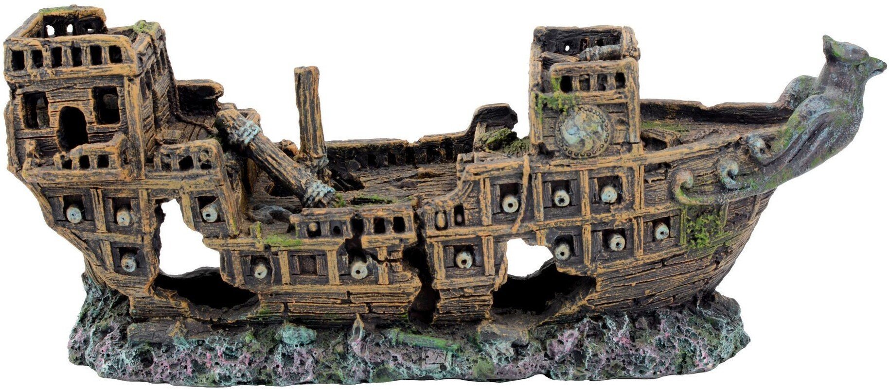Terra Natura Dekoracja akwarystyczna wrak statku średni 25cm