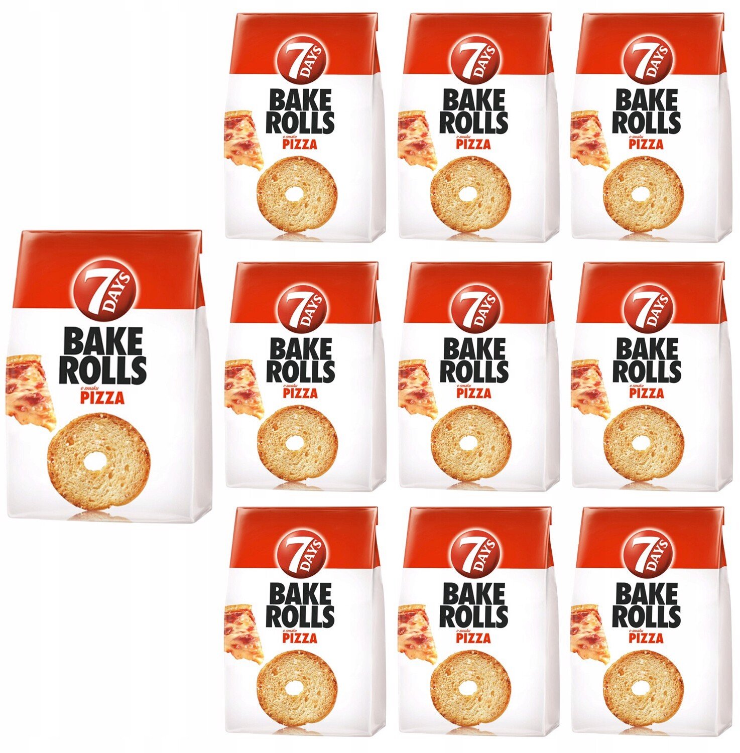 7 DAYS Chrupki chlebowe o smaku pizzy 150 g x 10 sztuk