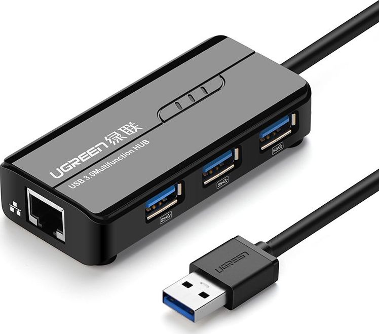 HUB USB Ugreen 1x RJ-45 + 3x USB-A 3.0 (20265)