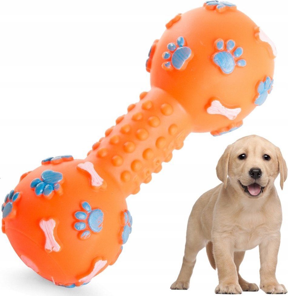 Przyjaciele ZABAWKA DLA PSA PISZCZĄCA GRYZAK GUMA KOŚĆ HANTLE