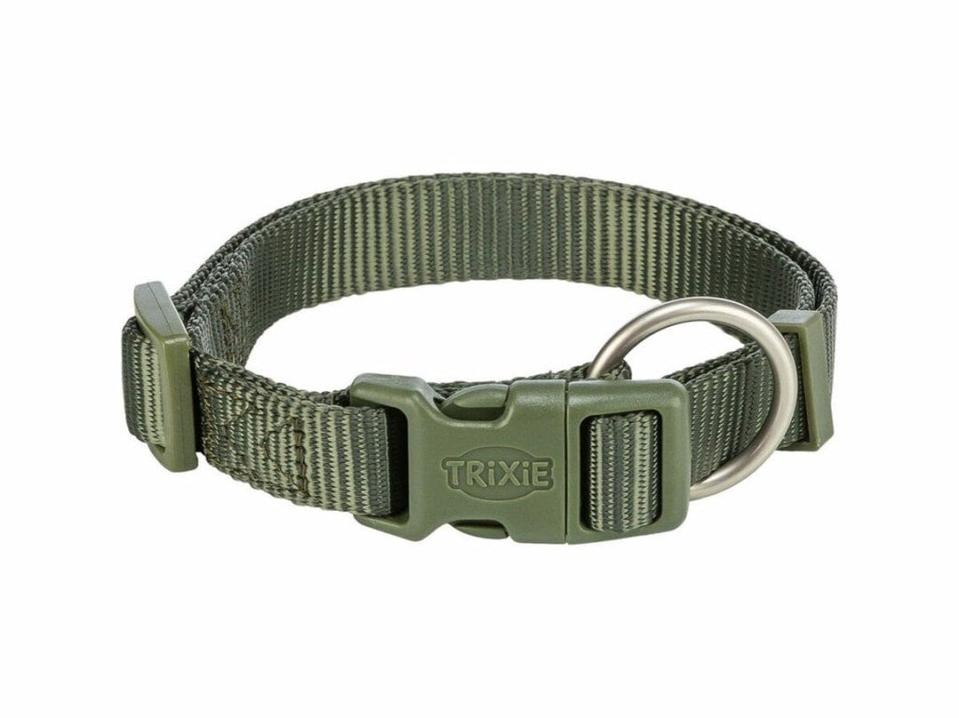 Obroża dla psa Trixie Premium Kolor Zielony Oliwka S/M 30-45 cm