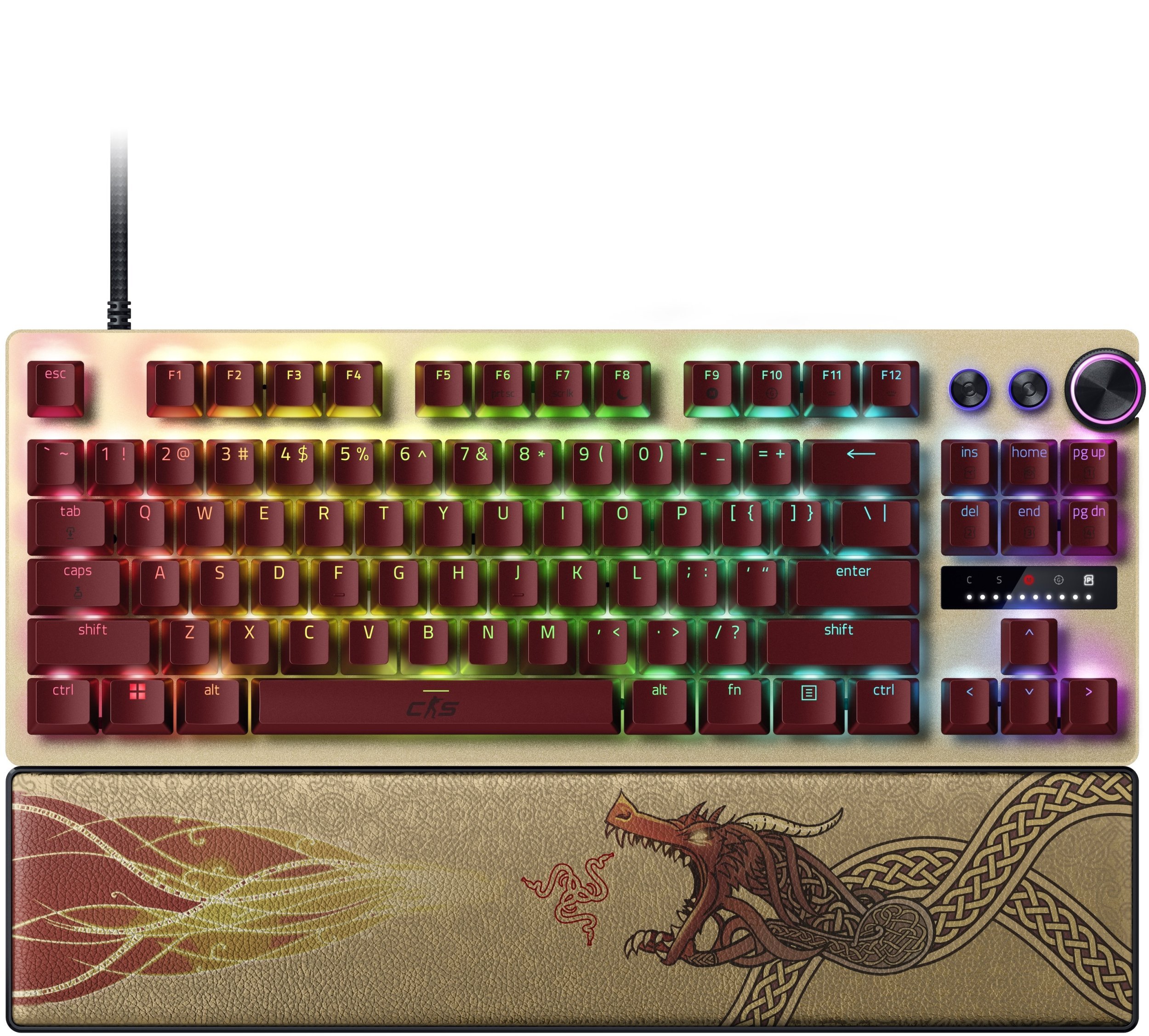 Razer Huntsman V3 Pro Tenkeyless | Gaming Keyboard | Wired | US | Counter-Strike 2 Edition | USB Type-C | Razer Analog Optical Switch Gen-2