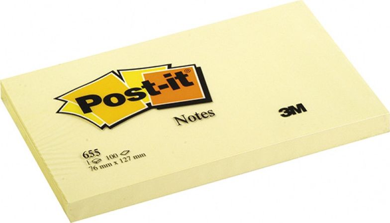 Post-it BLOCZEK POST-IT ŻÓŁTY 76 X 127 MM 100 KARTEK SAMOPRZYLEPNY