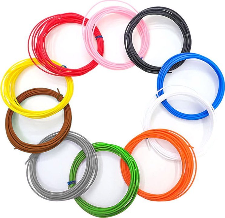 PF Wkłady PCL długopis 3D Pen 10 kolorów x 3mb = 30m