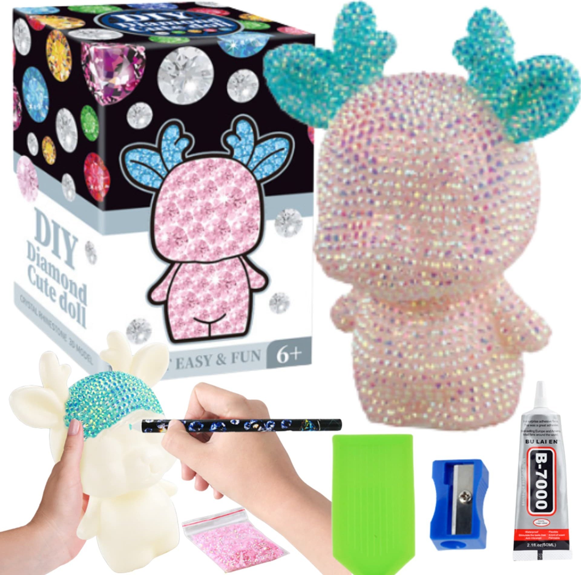 ProNice ZESTAW ARTYSTYCZNY WYKLEJANKA MALOWANIE DIAMENTAMI FIGURKA PLASTYCZNY