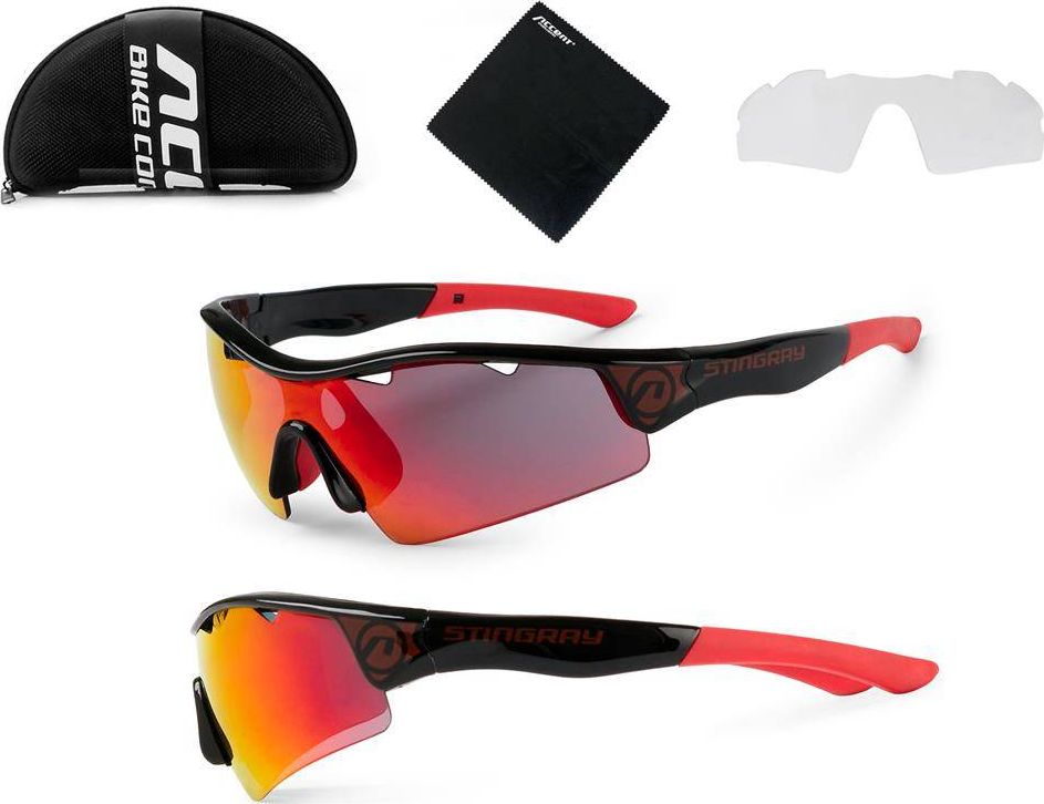 Accent Okulary Stingray czarne 2 pary soczewek