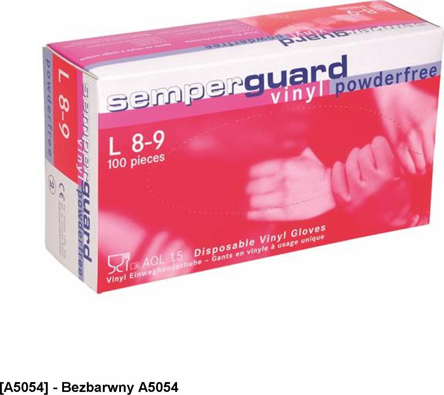 Ardon SEMPERGUARD VINYL - rękawice jednorazowe - powder free - clear, Winyl 10